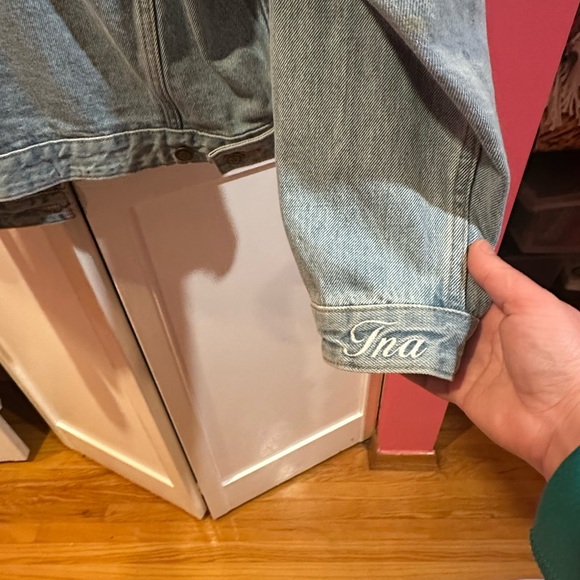 TNA Jean Jacket with Rose hand stitches - Picture 8 of 11